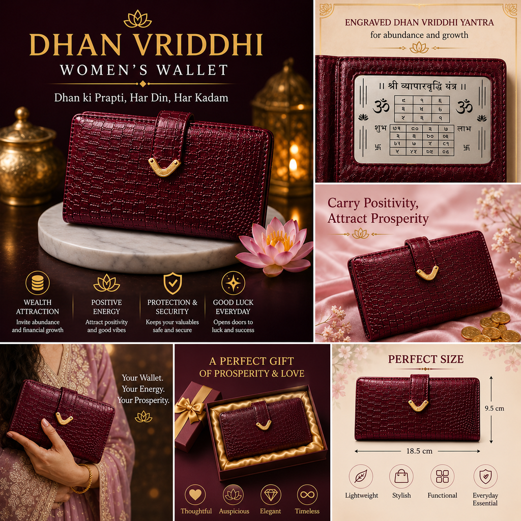 Arth's Mahalakshmi Prosperity Wallet for WOMEN | Vegan Leather